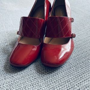 Coach ladies red patent leather never worn